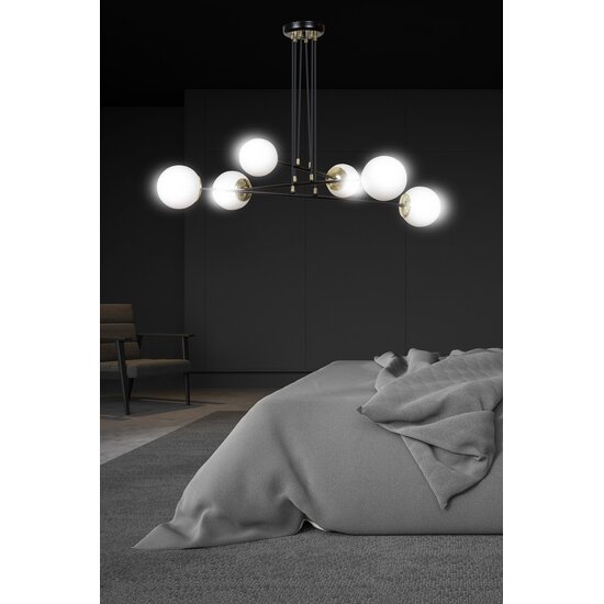 Emibig Emibig OGNIS 6 BLACK - Elegant pendant lamp for a glamorous atmosphere