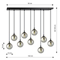 Emibig Emibig COSMO 9 BL GRAFIT - Lámpara colgante moderna para una iluminación elegante