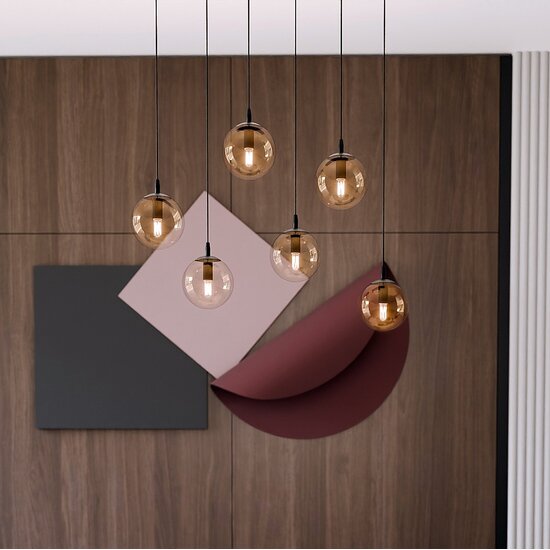 Emibig Emibig COSMO 6 BL MIODOWY - Modern pendant lamp for stylish lighting