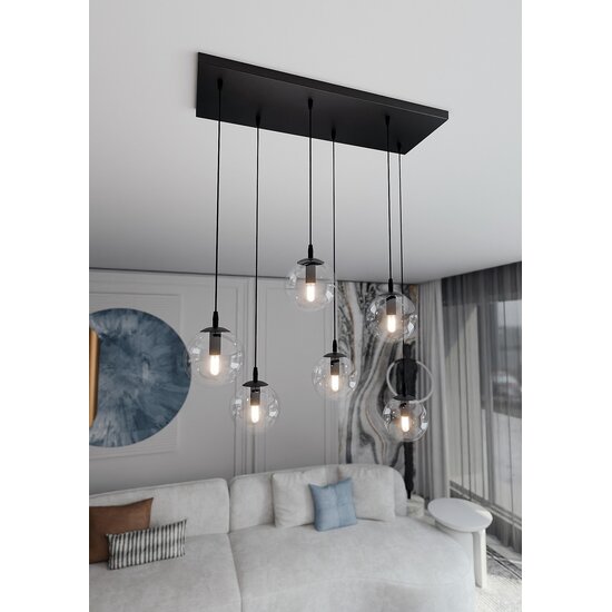 Emibig Emibig COSMO 6 BL TRANSPARENT - Moderne Pendelleuchte für jeden Raum