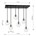 Emibig Emibig COSMO 6 BL TRANSPARENT - Moderne Pendelleuchte für jeden Raum