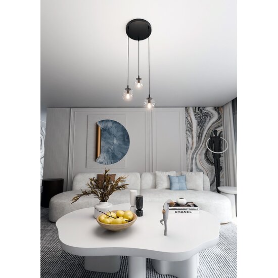 Emibig Emibig COSMO 3 BL PREMIUM TRANSPARENT - Modern pendant lamp for stylish lighting