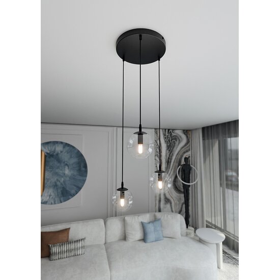 Emibig Emibig COSMO 3 BL PREMIUM TRANSPARENT - Modern pendant lamp for stylish lighting