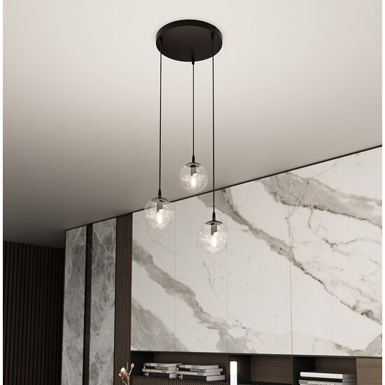 Emibig Emibig COSMO 3 BL PREMIUM TRANSPARENT - Modern pendant lamp for stylish lighting