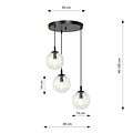 Emibig Emibig COSMO 3 BL PREMIUM TRANSPARENT - Modern pendant lamp for stylish lighting