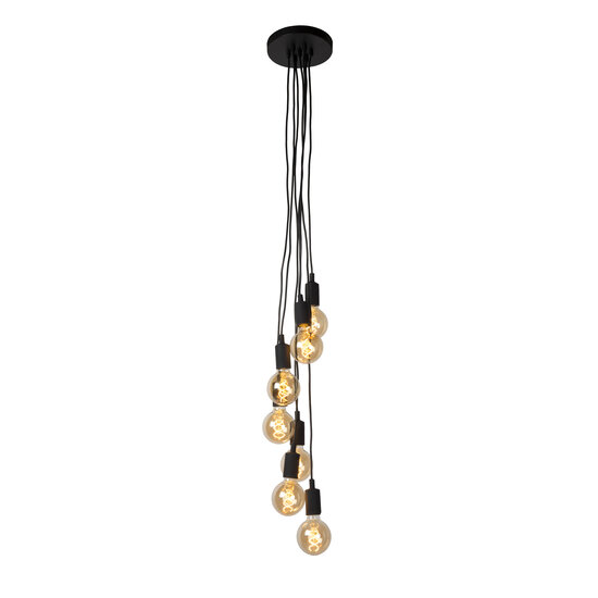 LUCIDE LUCIDE FIX - Lámpara Colgante - 7xE27 - Perfecta para crear un ambiente acogedor en interiores
