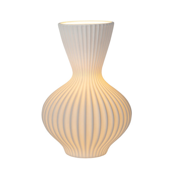 LUCIDE LUCIDE MOMORO - Lampe de Table - 1xE14 - Blanc - Créez une ambiance chaleureuse