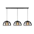 LUCIDE LUCIDE DIKRA - Lámpara Colgante - Ø 40 cm - 3xE27 - Negra - Ideal para una iluminación interior elegante