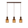 LUCIDE LUCIDE TOLEDO - Lámpara Colgante - Ø 20 cm - 3xE27 - Ámbar - Crea un ambiente cálido en tu hogar