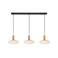 LUCIDE LUCIDE SINGALA - Hanglamp - 3xE27 - Mat Goud / Messing - Perfect voor een stijlvolle binnenverlichting