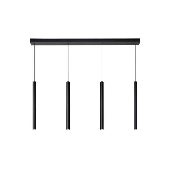 LUCIDE LUCIDE LORENZ - Lámpara Colgante - LED Regulable - 4x4W 3000K - Negro - Crea la atmósfera perfecta en tu hogar