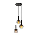 LUCIDE LUCIDE MARIUS - Lámpara Colgante - Ø 48,5 cm - 3xE27 - Negro - Iluminación ideal para cualquier habitación