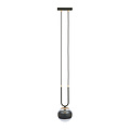 Emibig Emibig Aarhus 1 lamp black with striped glass E14 hanging lamp 15 cm diameter - Ideal for creating a cozy atmosphere