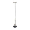 Emibig Emibig Aarhus 1 lamp black with striped glass E14 hanging lamp 15 cm diameter - Ideal for creating a cozy atmosphere
