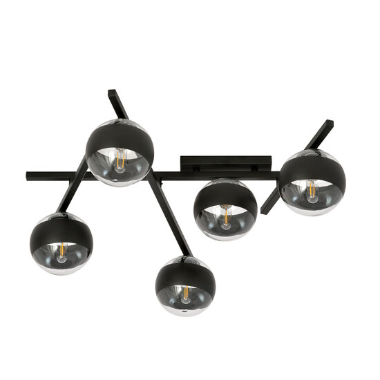 Emibig Emibig Lámpara de techo hermosa con 5 bombillas a rayas E14 - Perfecta para una iluminación elegante