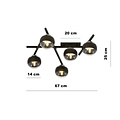 Emibig Emibig Beautiful ceiling lamp with 5 striped bulbs E14 - Perfect for stylish lighting
