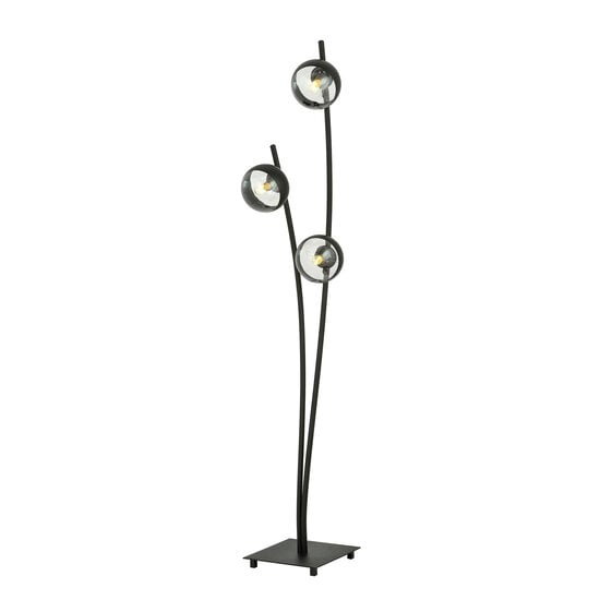 Emibig Emibig Staande zwarte vloerlamp met wuivende armen en bollen met streep E14 - Creëer een sfeervolle ambiance in uw interieur