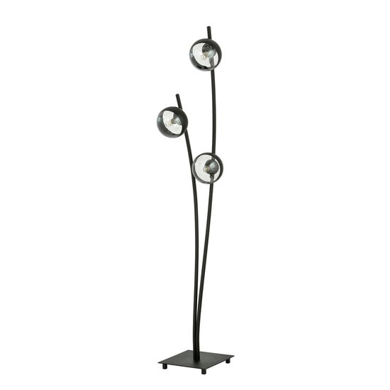 Emibig Emibig Staande zwarte vloerlamp met wuivende armen en bollen met streep E14 - Creëer een sfeervolle ambiance in uw interieur