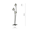 Emibig Emibig Lampe sur pied noire avec bras ondulants et ampoules à rayures E14 - Créez une ambiance chaleureuse dans votre intérieur