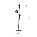 Emibig Emibig Staande zwarte vloerlamp met wuivende armen en bollen met streep E14 - Creëer een sfeervolle ambiance in uw interieur