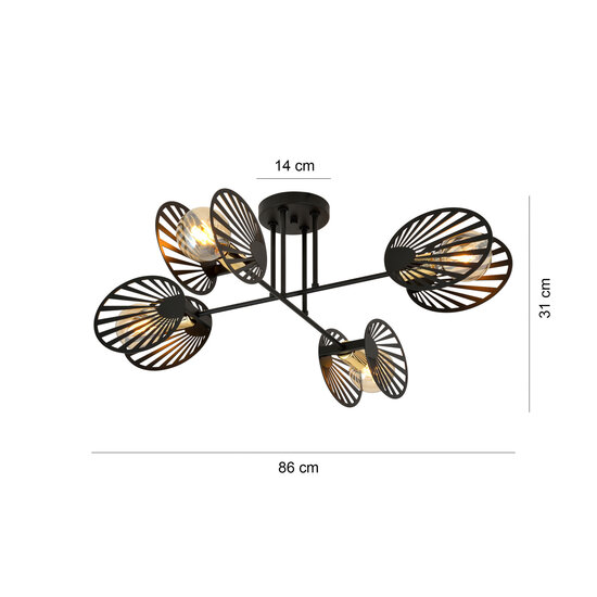 Emibig Emibig Handsome hanging ceiling lamp with 4x E27 lamps - Perfect for any space