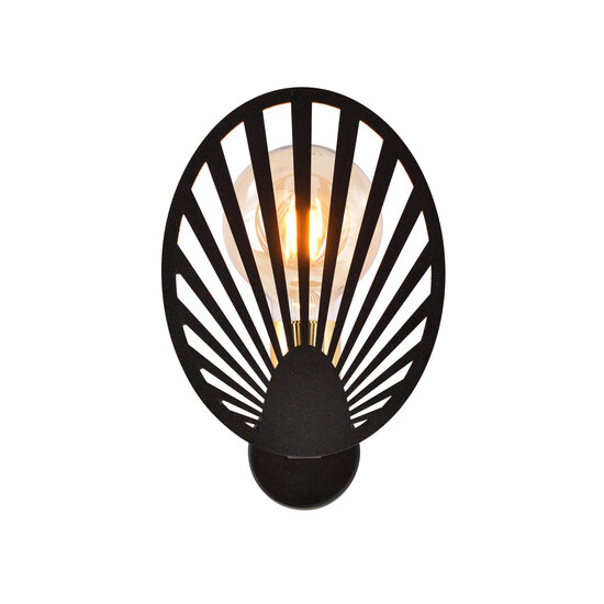 Emibig Emibig Lampe murale noire mystérieuse avec ampoule E27 - Créez une ambiance chaleureuse