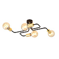 Emibig Emibig 4 lamps black ceiling lamp with golden E27 connections - Stylish lighting for any interior