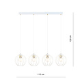 Emibig Emibig Hanglamp met 4 witte bollen metaal E27 - Creëer een sfeervolle ambiance in uw huis
