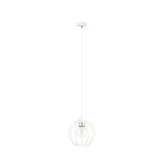 Emibig Emibig Lampe suspendue en fil métallique blanc sphérique 1x E27 - Créez une ambiance chaleureuse dans votre espace