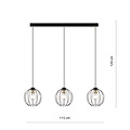 Emibig Emibig Hanglamp met 3 zwarte bollen metaal E27 - Creëer een gezellige sfeer in uw huis
