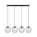 Emibig Emibig Lampe suspendue avec 4 boules noires métal E27 - Éclairage d'ambiance parfait pour chaque espace