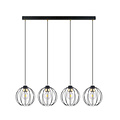 Emibig Emibig Lampe suspendue avec 4 boules noires métal E27 - Éclairage d'ambiance parfait pour chaque espace