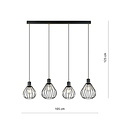 Emibig Emibig Hanging lamp with 4 black balls metal E27 - Perfect ambient lighting for any space