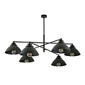 Emibig Emibig Design hanglamp zwart met 6 x E27 conische kappen - Creëer een sfeervolle ambiance in uw ruimte