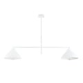 Emibig Emibig Elegant white hanging lamp with 2 shades metal E27 - Perfect for any modern space