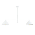 Emibig Emibig Lámpara colgante blanca elegante con 2 pantallas de metal E27 - Perfecta para cualquier espacio moderno