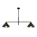 Emibig Emibig Elegante hanglamp met 2 zwarte kappen metaal E27 - Perfect voor een sfeervolle inrichting