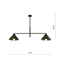 Emibig Emibig Lampe suspendue élégante avec 2 abat-jours noirs en métal E27 - Idéale pour une ambiance chaleureuse