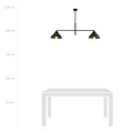 Emibig Emibig Elegant hanging lamp with 2 black shades metal E27 - Perfect for creating a cozy atmosphere
