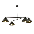 Emibig Emibig Lámpara colgante elegante con 4 pantallas de metal negro E27 - Perfecta para un toque moderno en tu hogar