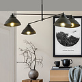 Emibig Emibig Stilvolle Pendelleuchte mit 4 schwarzen Metallschirmen E27 - Perfekt für einen modernen Akzent in Ihrem Zuhause