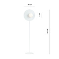 Emibig Emibig Witte staande lamp afgewerkt met melkglas bol van 14 cm E14 - Creëer een sfeervolle ambiance in uw interieur
