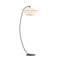 Emibig Emibig Außergewöhnliche perforierte schwarze Bogenlampe, Stehleuchte E27, Weiß und Gold - Ideal für stilvolle Innenräume