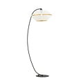 Emibig Emibig Lampe sur pied arc noire perforée exceptionnelle E27 blanche et dorée - Idéale pour des intérieurs élégants