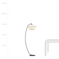 Emibig Emibig Außergewöhnliche perforierte schwarze Bogenlampe, Stehleuchte E27, Weiß und Gold - Ideal für stilvolle Innenräume