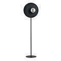 Emibig Emibig Lámpara de pie negra con bombilla de vidrio ahumado 14 cm E14 - Ideal para crear un ambiente acogedor