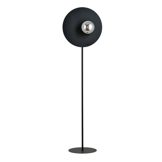 Emibig Emibig Schwarze Stehlampe mit Rauchglaskolben 14 cm E14 - Ideal für eine gemütliche Atmosphäre
