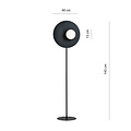 Emibig Emibig Black standing lamp finished with milk glass ball of 14 cm E14 - Perfect for creating a cozy atmosphere in any room