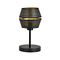 Emibig Emibig Handsome table lamp black with gold accent 1x E27 - Perfect for stylish ambiance