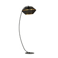Emibig Emibig Beautiful black arc lamp with holes floor lamp E27 black and gold - Ideal for stylish home decor